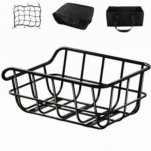 Cestino bici metallo - bici, nero