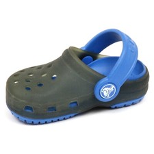 E7058 sandalo bimbo CROCS blu/dark green rubber sandal shoe kid boy