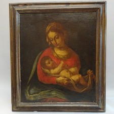 Antico dipinto Madonna con