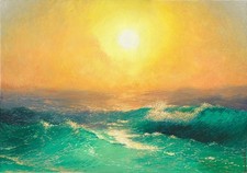 SEA SUNSET II - Dipinto ad