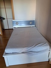 Cameretta ragazzo completa 7 pezzi, tema calcio, letto 1 piazza e 1/2