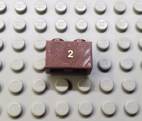 Lego mattone 1x2 marrone - lego,