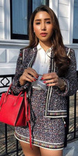 ZARA BNWT BLUE TWEED JACKET