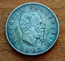 Moneta lire 1863 regno - moneta,