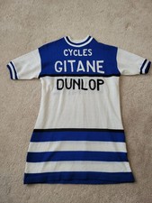 Maglia bici bici vintage anni 50 Gitane Dunlop punto catena Francia vedi foto