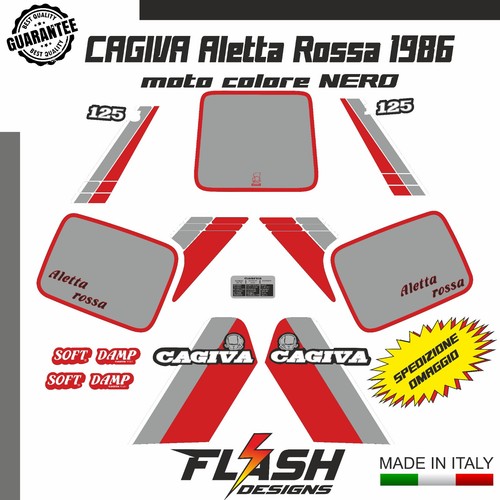 Cagiva aletta rossa - cagiva, adesivi