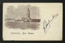 cartolina CIVITAVECCHIA faro