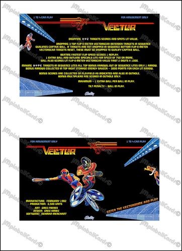 Bally vector 1982 cartes - 1982,