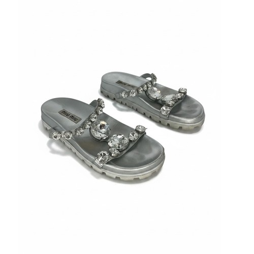 Sandali miu argento con - sandali,