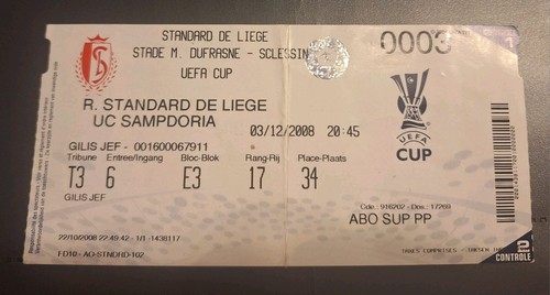 Biglietto uefa lettino - biglietto,