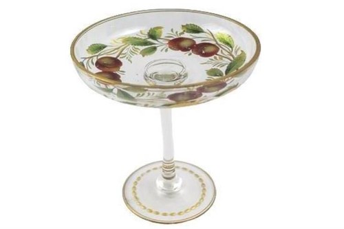 Vintage dipinto mano vetro - a,