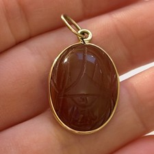 Ciondolo cabochon vintage oro