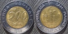San marino 500 lire - #, 1991