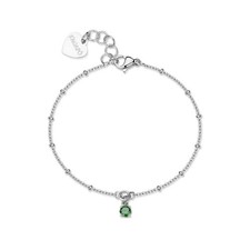 Bracciale Donna Acciaio Cristallo Verde Sagapò SJY016 Regolabile