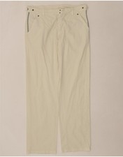 TRUSSARDI Pantalone chino uomo dritto IT 52 XL W36 L34 bianco sporco cotone PP12