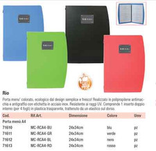 PORTA MENU' RIO VARI COLORI A4