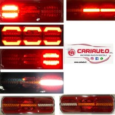 2 Fanali Posteriori Freccia Dinamica Universali Led/neon Dx/Sx u12/24v (Omol.E9)