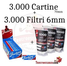 3.000 Cartine Smoking Blu 70