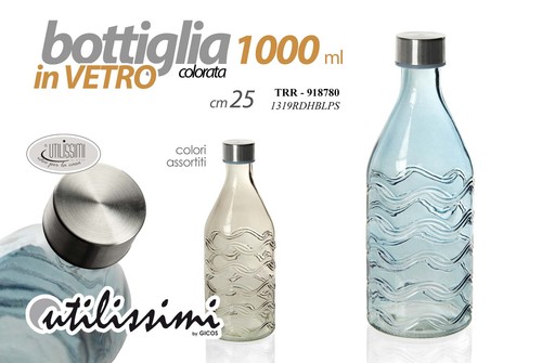 Bottiglia vetro colorata - in,