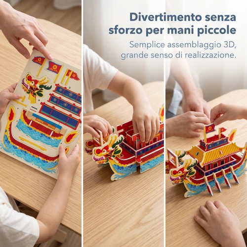Puzzle drago carta - puzzle, 3d