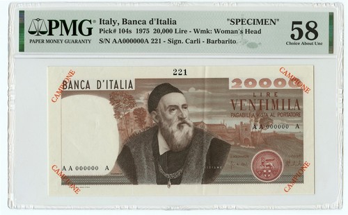 20000 lire campione numero - lire,