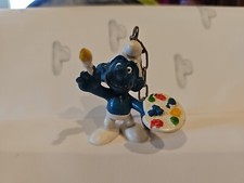 Puffo pittore portachiavi - puffo,