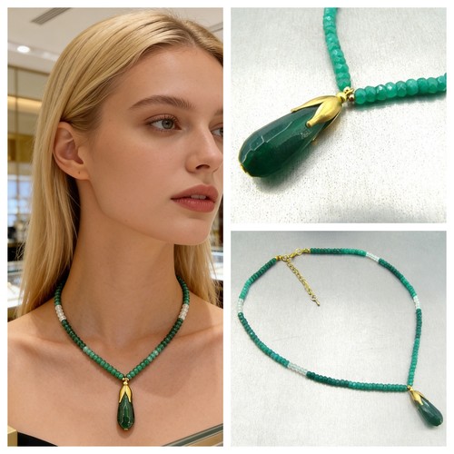 Collana smeraldo cristallo - collana, e