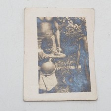 Seconda Guerra Mondiale 2 Guadalcanal Native Famiglia Nero e Bianco Foto Vecchie