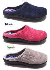 INBLU ciabatte pantofole donna solettaSOFT basse tessuto invernali  EC DAFNE
