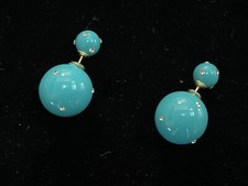 ORECCHINI COLOR TURCHESE CON PICCOLI STRASS