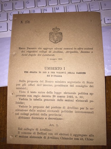 Regio decreto atripalda - regio,