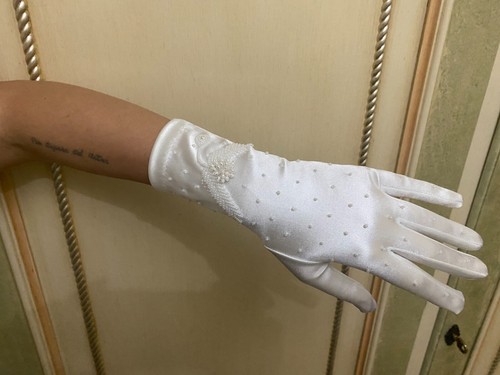 Guanti sposa raso - guanti, bianco