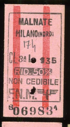 Biglietto treno ferrovia - treno,