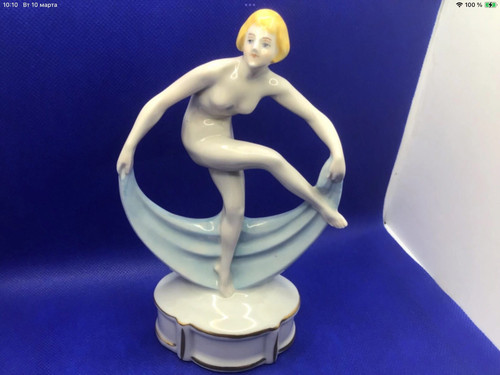 Statua porcellana art deco - statua,