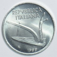 Italy 1969 10 Lire 298617