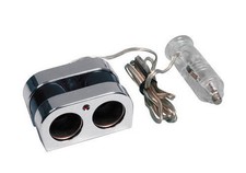 Presa accendisigari doppia con prolunga 12V Cavo da 200 cm, fusibile incorporato