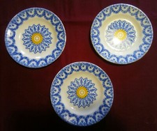 LOTTO 3 PIATTINI CERAMICHE VECCHIA MONDOVÌ DECORAZIONI GEOMETRICHE - FINE '800?