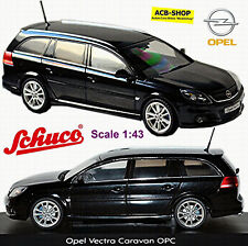 Opel Vectra C Caravan OPC 2005-08 nero nero metallizzato 1:43 Schuco
