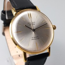 Orologio Vintage Poljot De LUXE Ultra Sottile Sovietico Uomo Orologio da Polso 23 Gioielli