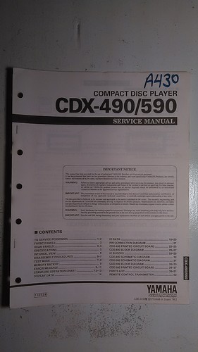 Yamaha cdx 490 590 manuale - manuale, di