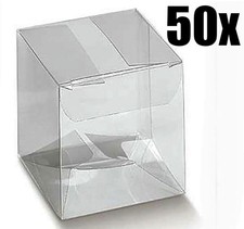 50 PZ Scatola trasparente pvc