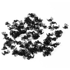 Set 50x ragno ragni finti artificiali scherzo plastica carnevale Halloween gioco