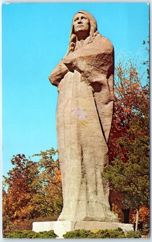Cartolina statua falco nero - cartolina,
