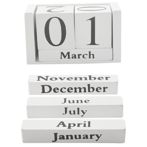 Calendario perpetuo nel legno - calendario,