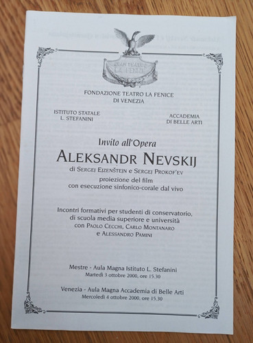 Invito all opera aleksander - invito, all'opera: