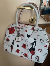 BORSA CROMIA FEMME  IN PELLE  BIANCA CON FANTASIA ROSSO NERO - TRACOLLA