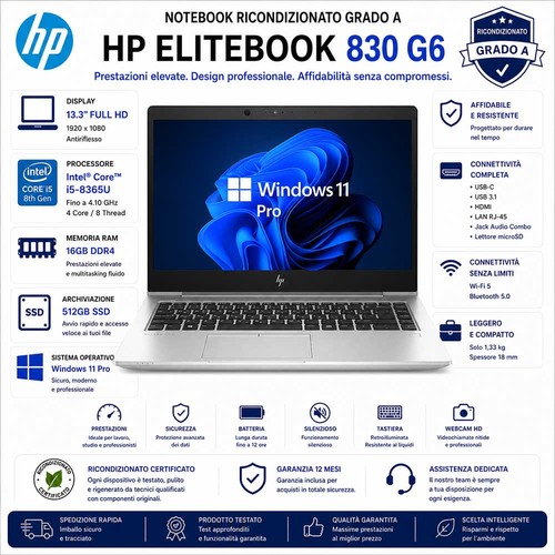 Portatile ricondizionato hp - pc,