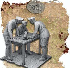 Ww2 Consiglio degli Ufficiali Tedeschi Scala 1/35 Modellino Figurine Resina Completo Kit Giocattoli