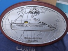 TARGA COSTA NEOCLASSICA COSTA CLUB MODELLINO NAVE (costa crociere)