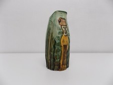 Vaso in ceramica con disegni su entrambi i lati. Produzione F.A.M.A. Anni '70. O